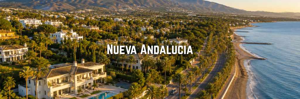 Luxury villas and golf properties in Nueva Andalucía Marbella overlooking championship golf courses.