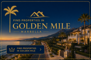 Luxury villas and beachfront apartments on Marbella Golden Mile.