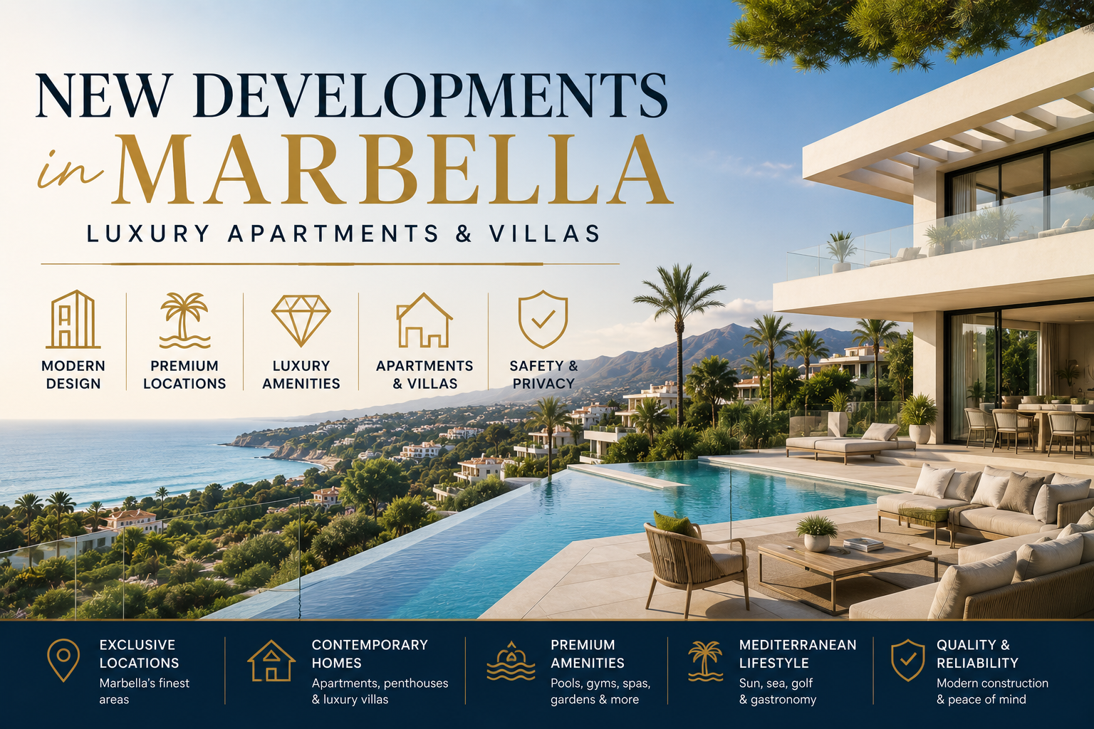 New developments in Marbella with luxury apartments and villas